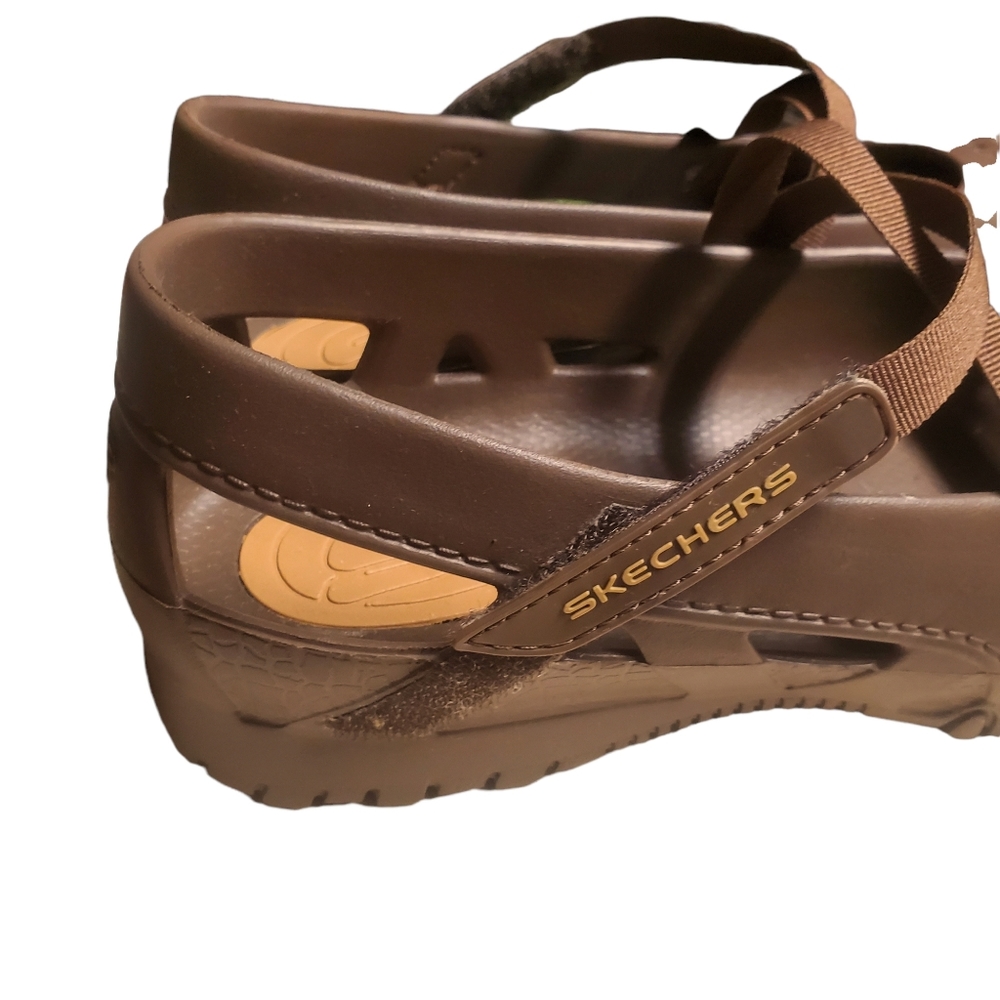 Skechers Cali Gear "Calies" Mary Jane Flats 100% EVA Size 7 Brown - Picture 4 of 7